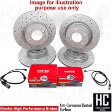 FOR BMW 220d 225d F22 F23 M SPORT DRILLED FRONT REAR BRAKE DISCS MINTEX PADS