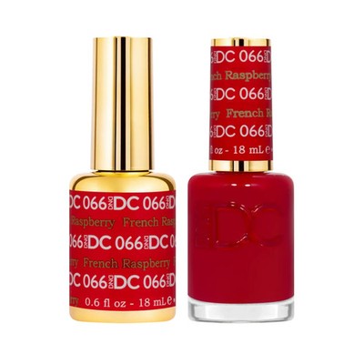 DND DC Gel Polish & Nail Polish Set - French Raspberry #066 0.6 oz each