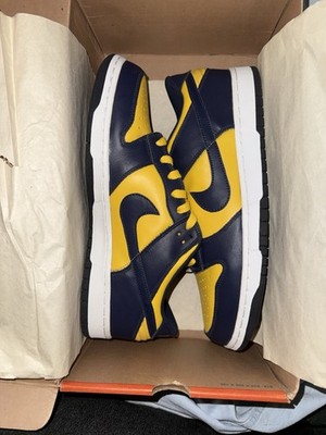 Nike Dunk Low Michigan 2002 OG VTG Varsity Maize Navy Mens Size 12 
