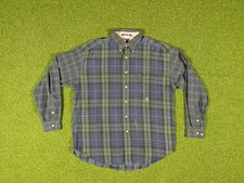 Vintage Tommy Hilfiger Plaid L/S Button Up Shirt Blue Green Sz Men's Large