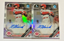 (2) 2019 BOWMAN CHROME DRAFT RECE HINDS 1ST ROOKIE AUTO REFRACTOR SP #/499