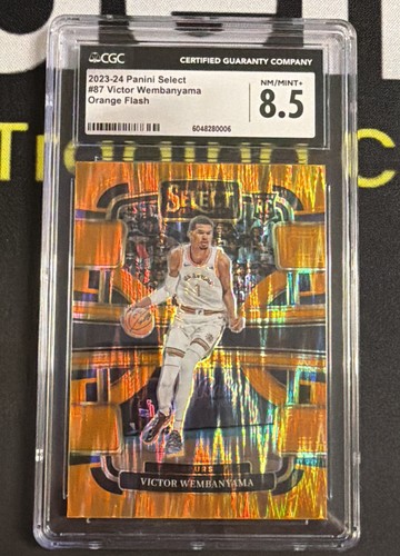 2023-24 Panini Select - Concourse Victor Wembanyama #87 Orange Flash Prizm (RC)