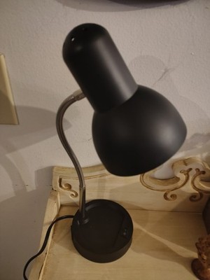 Metal Plastic Black   Table Office Desk Bedside Lamp Corded Electric 