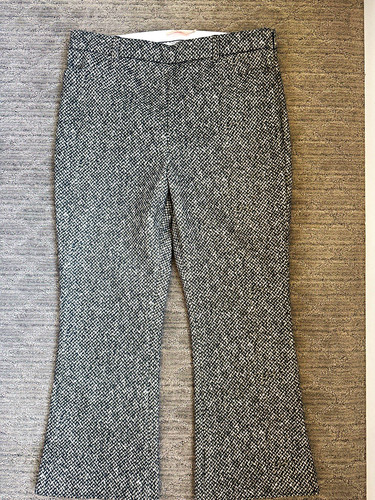 Tory Burch Women’s Printed Donegal Tweed Flared Pants Flat Front 14 RV $498