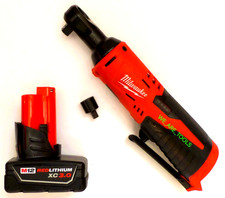 New Milwaukee Bare M12 2457-20 Cordless 38 Ratchet 1 3.0 Ah Battery 12 Volt