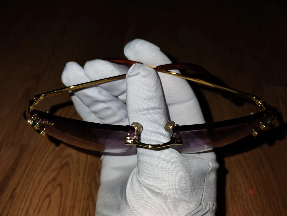 Gafas de sol Cartier vintage sin montura usadas gafas fred GRAN C decoración Gafas Foto 3 de 4