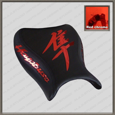 SALE! Custom (Black+Red-chrome) Front Seat Cover Suzuki Hayabusa 08-20 (2Gen)