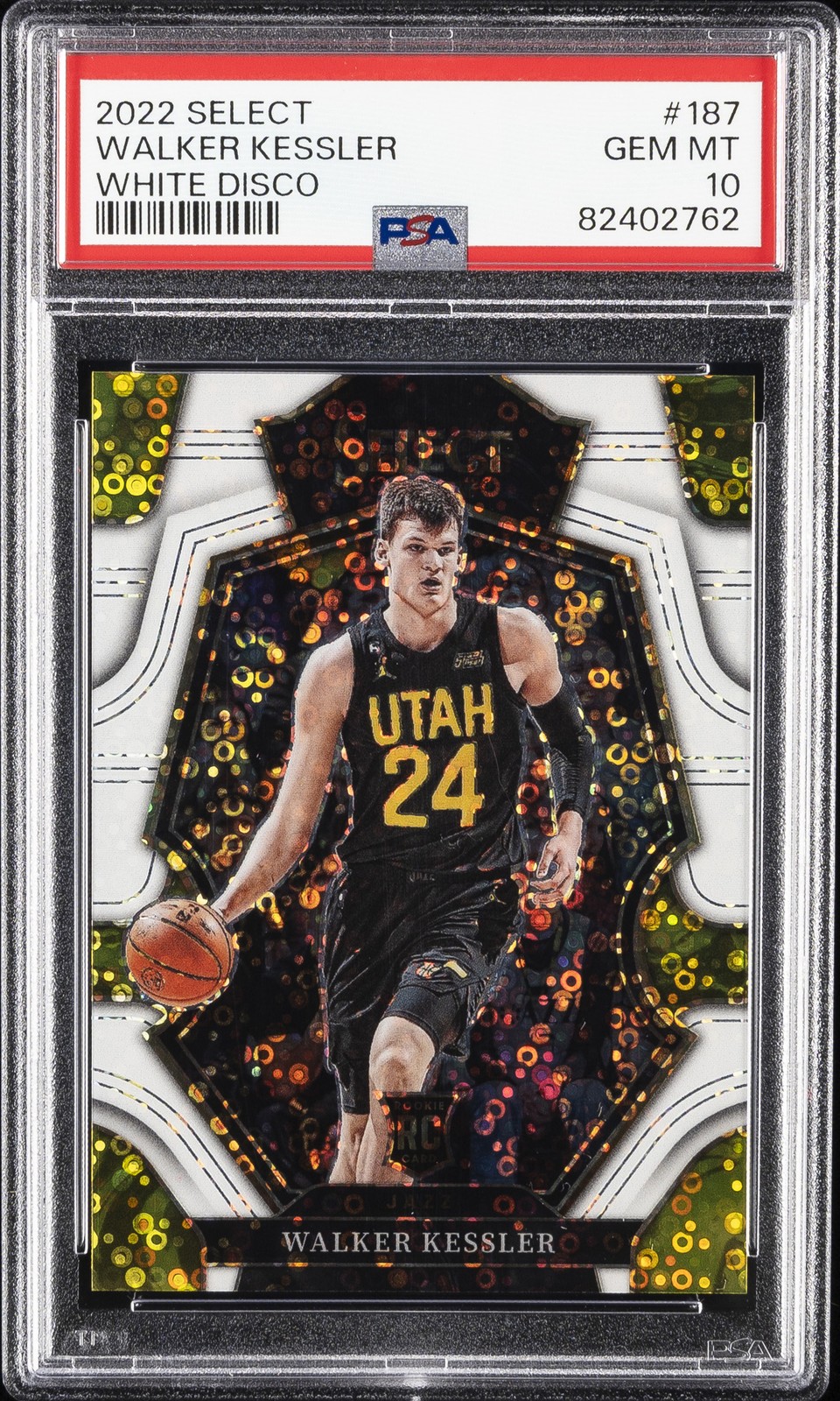 2022 PANINI SELECT WHITE DISCO #187 WALKER KESSLER 43/75 PSA 10