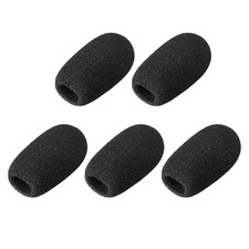 5PACK Sponge Foam Mic Cover Conference Microphone Black 60mm Long