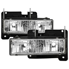 For Chevy Tahoe 95-99 Headlights Signature Series Driver Passenger Side Chrome For Chevy Tahoe 95-99 Headlights Signature Series Driver Passenger Side Chrome