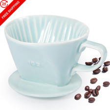 Noarixa Pour Over Coffee Dripper, Ceramic Maker Small, Green
