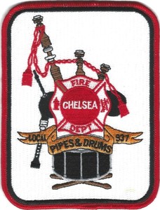 MASSACHUSETTS - Chelsea Fire Department Pipes & Drums patch - Local 937