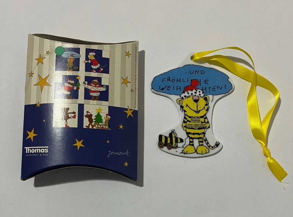 Janosch Anhänger - Fröhliche Weihnachten - Thomas Rosenthal 1997 - Tigerente - Bild 2 von 2