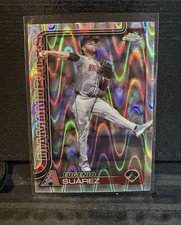 2025 Topps Chrome #48 Eugenio Suarez Raywave Refractor Arizona Diamondbacks