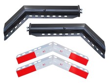 Black Angled Spring Loaded Mud Flap Hanger.1-1/8" Bolt Spacing,30" Length. Wi...