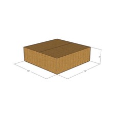 100 16x16x5 Kraft Brown Corrugated Shipping Boxes 32 ECT Single-Wall New