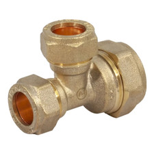 PlumbEZ 22mm Compact Brass Compression Fittings – Couplers, Elbows, Tees & More