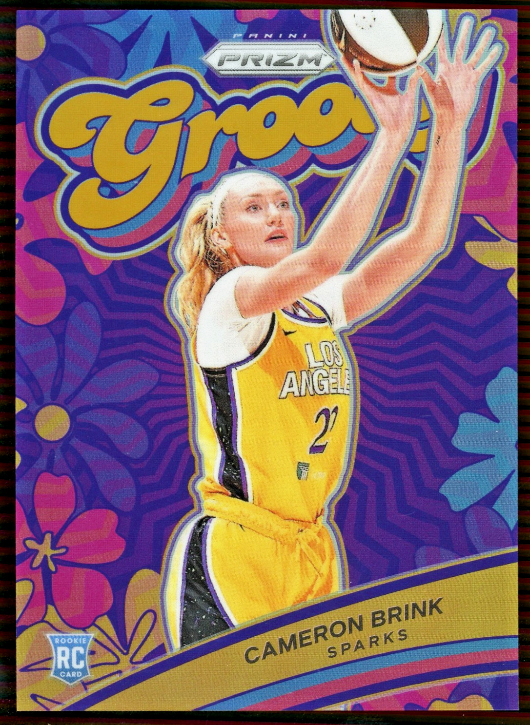 2024 Panini Prizm WNBA Cameron Brink Gold /10 Prizm RC Rookie Groovy