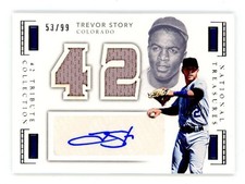 TREVOR STORY 2016 PANINI NATIONAL TREASURES 42 TRIBUTE JERSEY AUTO AUTOGRAPH /99
