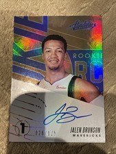 2018-19 Absolute JALEN BRUNSON Rookie On-Card Auto Gold Variation /125 