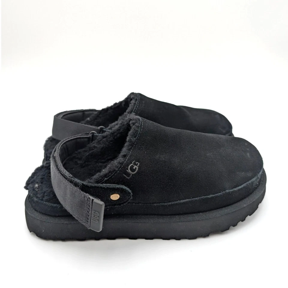 UGG Goldenstar Cozy Comfort Clogs Hook & Loop Women's Black Size US9 EU40 - Image 3 of 4