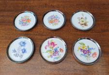 6x Untersetzer Konfektteller Fürstenberg Blumen Feinsilber