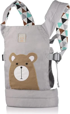 Puppentrage für Kinder Braunbär Puppenzubehör aus Baumwolle 14x25x32 cm - Bild 1 von 4