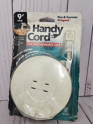Handy Cord 9' Extension Cord Outlet Reel Pass & Seymour Legrand - Rough Package