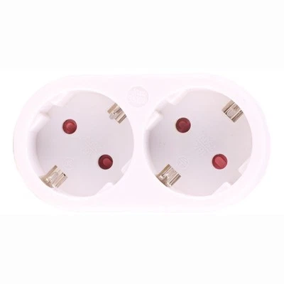 BENSON ELECTRIC Doppelstecker Mehrfachstecker Duo Stecker 2-fach Multistecker Horizontal weiss