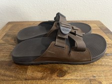 Chaco Lowdown Slide Size Mens US 11 Brown Leather Sandals