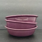 3 Retired Fiesta Heather Cereal Bowls 7” Classic Rim HLC USA Purple Fiestaware