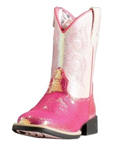 Twister Western Boots Girls Krissy Sequin 7 Infant Hot Pink 443004730 CLEARANCE