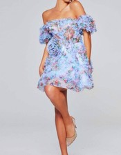 Jovani Strapless Fit And Flare Mini Dress Size 6