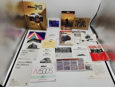 Lot of 20 Vintage Camera Instruction Manuals Nikon SLR Guide FG FA D3100 Nikkor