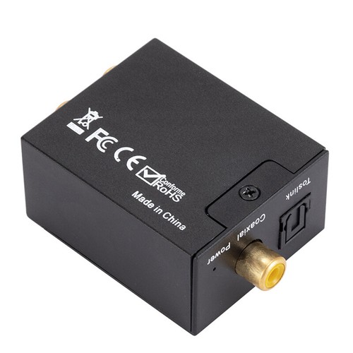 Digital to Analog Audio Converter Optical Fiber Toslink Coaxial Converter to RCA - Photo 4/6