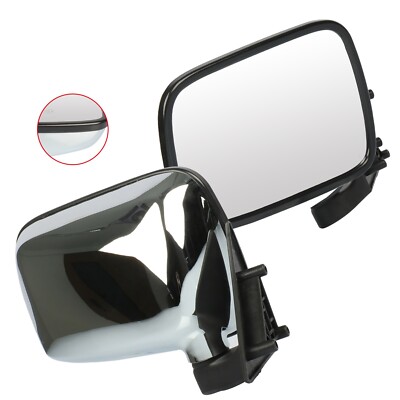 Chrome Mirrors For 1986-1993 Mazda Pickup B2200 Ub45 Manual Fold