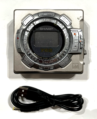 SHARP MD-MS722-S portable MD recorder Made in Japan Dolby MiniDisk MD-J WORKING