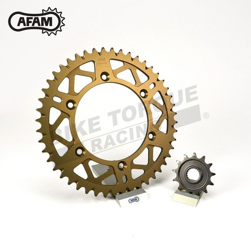 AFAM Steel / Hard Anodised Alloy Sprocket Pair fits KTM 250 SX (2T MX) 2004 - Picture 3 of 3