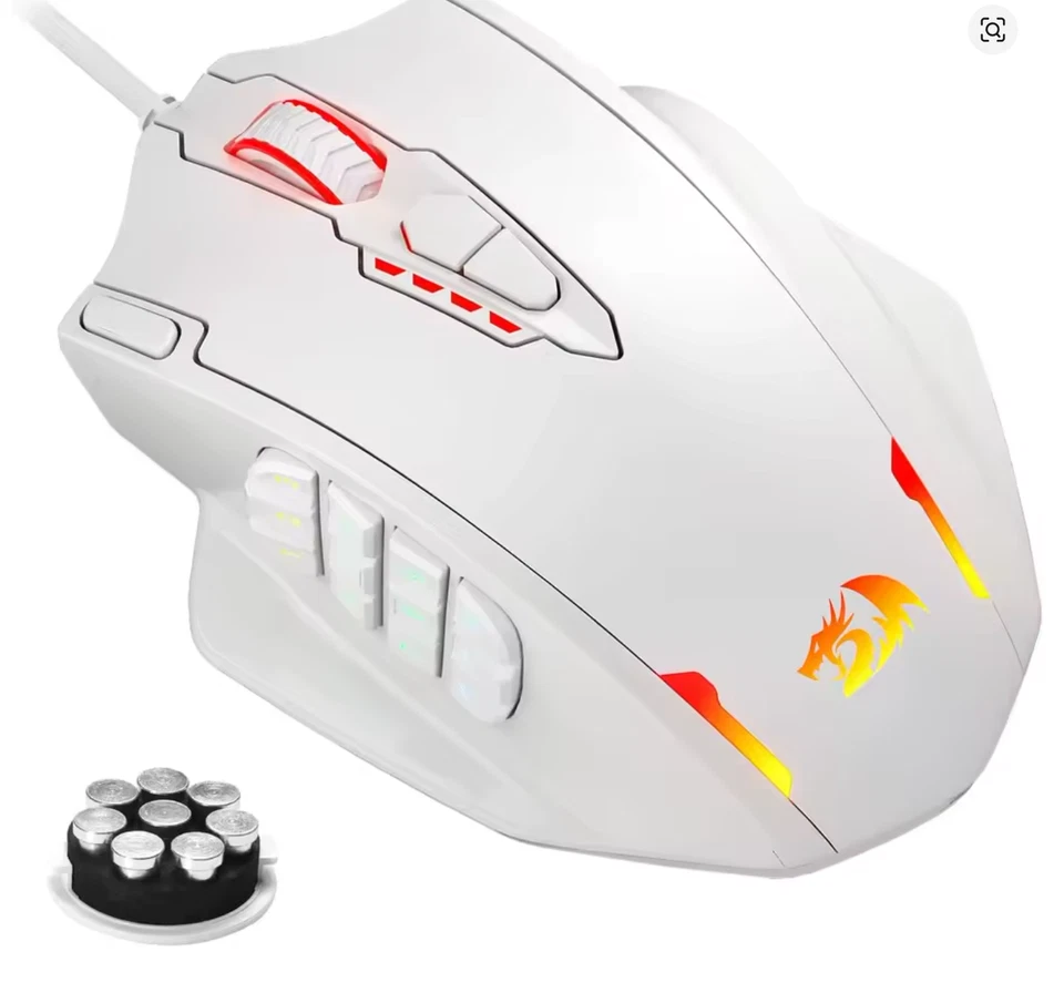 Redragon M908 Wired Gaming Mouse RGB LED 18 Buttons 12400 DPI Laser USB PC Mac - Image 2 of 4