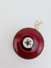 Vintage Classic Mexican Wooden Wooden Yo-Yo Red W/original String Rare Nontoxic