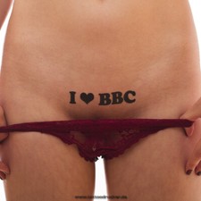 5 x I ? BBC - Disposable Temporary Tattoo in Black - Kinky Fetish QoS (5)