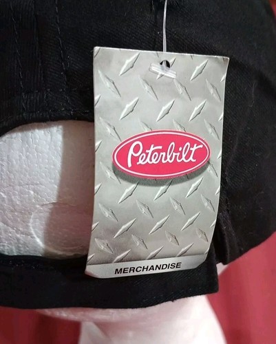 New Peterbilt Black Truck Diesel Semi 18 Wheeler ttrucker Baseball Cap Hat  - Picture 7 of 8