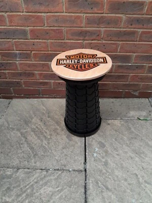 HARLEY-DAVIDSON Harley Davidson folding table/ stool.