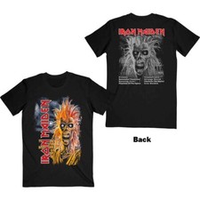 Image of Iron Maiden T Shirt First Album Track List V3 Band Logo Official Mens Black S