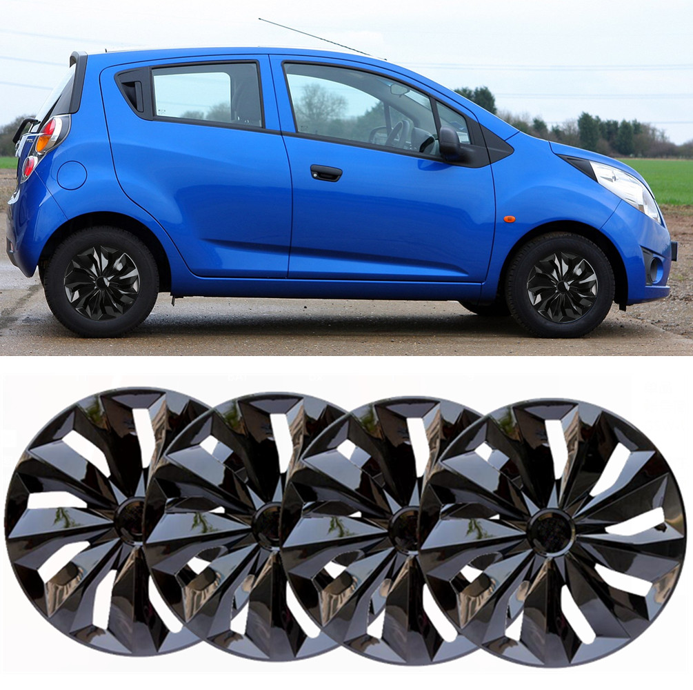 4PCS 15-Inch Rim Skin Hubcap Covers for Chevy Spark 2010-2023 Steel Wheels R15