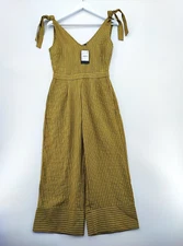 FRNCH Women's Brown Adjustable Shoulder Straps Romper Size S