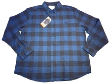Weatherproof Men's Shirt Size 2XL Blue Vintage Original Flannel Long Sleeve NEW