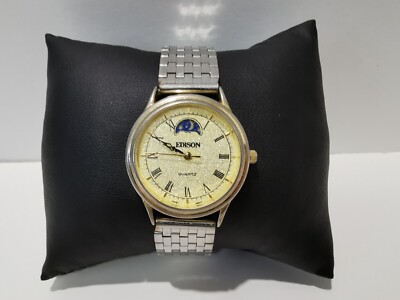 Edison Moonphase Quartz Watch w/Miyota Movement