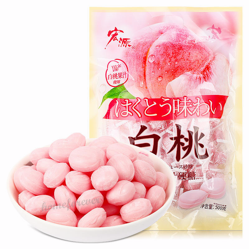 500g Hongyuan White Peach Hard Candy Gift (around 120 Pieces