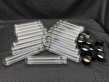 (19) KIMAX Glass 38 x 200mm Culture Tubes w/ Round Bottom 38-430 Caps B